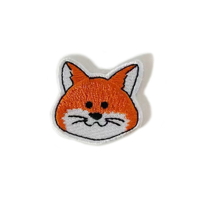 動物Foxのロゴの衣類はTシャツ レーザーのためのパッチを切ったボーダーを刺繍した